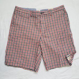 NWT St John's Bay Red White and Blue Check Shorts
